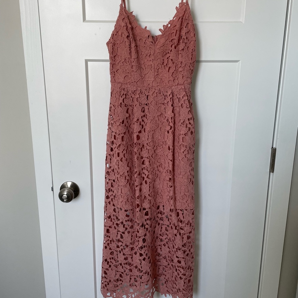 ASTR Lace A Line Midi Dress